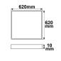 Preview: LED Panel Professional Line 625 UGR<19 4H/8H, 36W, weiß RAL9016, neutralweiß, PowerSwitch 21-40W