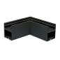 Preview: LAMP30V1 90° Eck, geschweißt, 120x120mm, schwarz RAL 9005, exkl. Cover