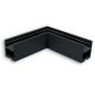 Preview: LAMP30V2 90° Eck, geschweißt, 120x120mm, schwarz RAL 9005, exkl. Cover