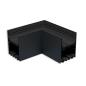 Preview: LAMP40 90° Eck, geschweißt, 140x140mm, schwarz RAL 9005, exkl. Cover