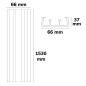 Preview: FastFix LED Linearsystem R XL Blindabdeckung für Balkenaufnahme, 1528mm, aus Polycarbonat