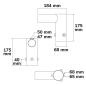 Preview: Winkeladapter 90° starr, für Streetlight GR30/GR60 Durchmesser 45mm