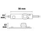 Preview: Mini PIR Bewegungssensor zum Einbau in LED-Lichtprofile, 12-24V DC 3A
