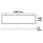 Preview: Einbaurahmen weiß RAL 9016, für LED Panels 308x1550, steckbare Schnellmontage