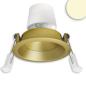 Preview: LED Einbaustr. Back68, gold, rund, 5W, CRI90, 2700K, schwenkbar, rückvers., UGR<12, dimmbar
