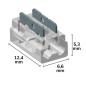 Preview: Kontakt-Verbinder Multi (max. 5A) K3-205 für 2-pol. IP20 Flexstripes mit Breite 5mm
