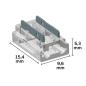 Preview: Kontakt-Verbinder Multi (max. 5A) K3-208 für 2-pol. IP20 Flexstripes mit Breite 8mm
