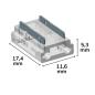 Preview: Kontakt-Verbinder Multi (max. 5A) K3-210 für 2-pol. IP20 Flexstripes mit Breite 10mm