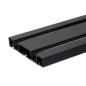 Preview: Gardinenprofil Curtain10 DOUBLE, schwarz RAL9005, 200cm