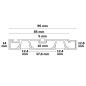Preview: Gardinenprofil Curtain10 DOUBLE, schwarz RAL9005, 200cm