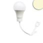 Preview: Baufassung E27 SET mit Federklemme, Öse und fix montierte LED bulb 9W, warmweiß