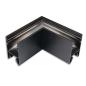 Preview: HALON 90° Eck, geschweißt, 120x120mm, schwarz RAL 9005, exkl. Cover
