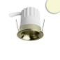 Preview: LED Einbaustrahler BACK32, messing geb., rund, 5W, CRI90, 3000K, rückversetzt, Honeycomb, dimmbar
