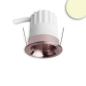 Preview: LED Einbaustrahler BACK32, rosegold, rund, 5W, CRI90, 3000K, rückversetzt, Honeycomb, dimmbar