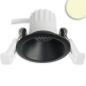 Preview: LED Einbaustrahler BACK45, schwarz matt, rund, 5W, CRI90, 2700K, rückversetzt, Honeycomb, dimmbar