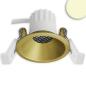 Preview: LED Einbaustrahler BACK45, gold, rund, 5W, CRI90, 3000K, rückversetzt, Honeycomb, dimmbar