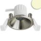 Preview: LED Einbaustrahler BACK45, nickel geb., rund, 5W, CRI90, 3000K, rückversetzt, Honeycomb, dimmbar