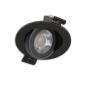 Preview: LED Einbaustrahler Sphere-68 schwenkbar, 6W, 40°, 2700|3000|4000K, CRI90, schwarz, dimmbar