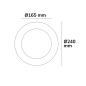 Preview: Loch Adapterring ID 165mm - AD 240mm