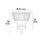 Preview: MR11 12V LED Sunset 3.5W, 38°, CRI90, 2200-3000K Dimm-to-warm