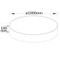 Preview: LED Deckenleuchte UGR<19 2H, schwarz, 80W|100W, IP44, DN1000, ColorSwitch 2700|3000|4000K, dimmbar