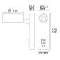 Preview: LED Leseleuchte, 4,5W, schwarz, mit USB-A und USB-C Ladebuchse, 3000K