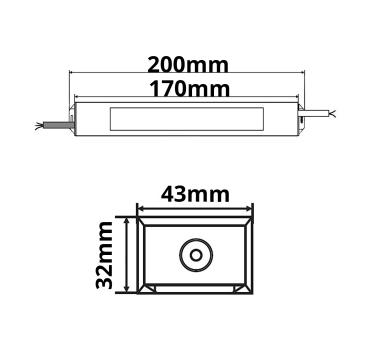 Preview: LED Trafo 24V/DC, 0-60W, IP66, Powersync