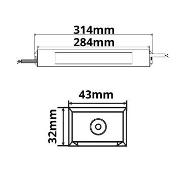 Preview: LED Trafo 24V/DC, 0-150W, IP66, Powersync