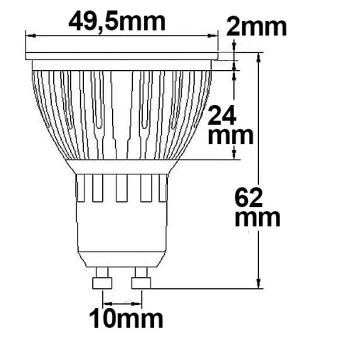 Preview: GU10 LED Strahler 5,5W COB, 38°, warmweiß, dimmbar