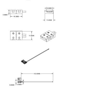 Preview: Clip-Kabelanschluss (max. 5A) C1-28 für 2-pol. IP20 Flexstripes mit Breite 8mm, Pitch >12mm