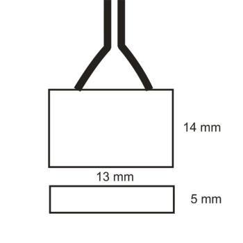 Preview: Clip-Rundstecker-Anschluss (max. 5A) für 2-pol. IP20 Flexstripes mit Breite 8mm, Pitch-Abstand >12mm