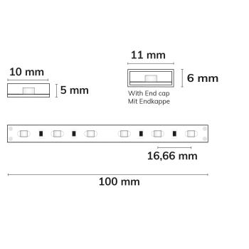 Preview: LED AQUA827 Flexband, 24V DC, 4,8W, IP68, 2700K, 5m Rolle, 60 LED/m