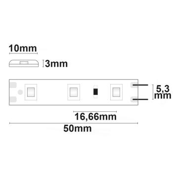 Preview: LED SIL830 Flexband, 12V DC, 4,8W, IP66, 3000K, 5m Rolle, 60 LED/m