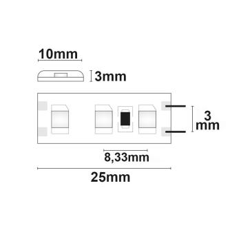 Preview: LED SIL845 Flexband, 12V DC, 9,6W, IP66, 4500K, 5m Rolle, 120 LED/m
