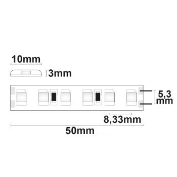 Preview: LED SIL830 Flexband, 24V DC, 9,6W, IP66, 3000K, 5m Rolle, 120 LED/m