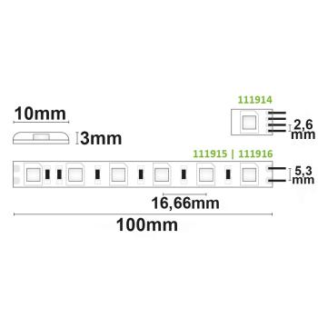 Preview: LED SIL830 Flexband, 24V DC, 14,4W, IP66, 3000K, 5m Rolle, 60 LED/m