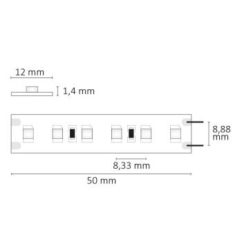 Preview: LED HEQ840 Flexband Classic, 24V DC, 16W, IP20, 4000K, 5m Rolle, 120 LED/m