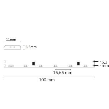 Preview: LED SIL830-Sideled Flexband, 24V DC, 4,8W, IP66, 3000K, 5m Rolle, 60 LED/m
