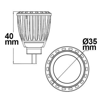 Preview: MR11 LED 4W diffus, 120°, neutralweiß, dimmbar
