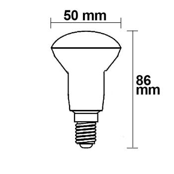 Preview: E14 R50 LED-Strahler, 5W, warmweiß, frosted