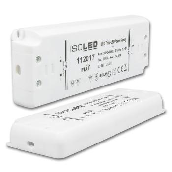 LED Trafo 24V/DC, 0-30W, SELV, ultraflach