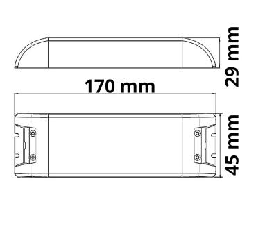 Preview: LED Trafo 12V/DC, 0-70W, SELV, flach