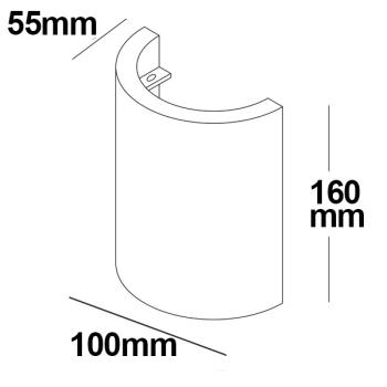 Preview: LED Gips-Wandleuchte Up&Down, 3W+3W, rund, warmweiß