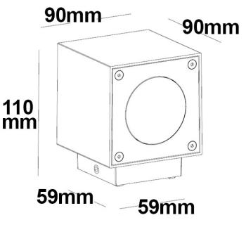 Preview: LED Wandleuchte Up&Down 2x3W CREE, IP54, silbergrau, warmweiß