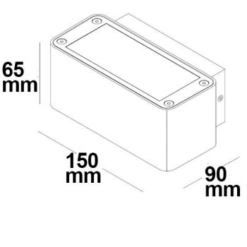 Preview: LED Wandleuchte Up&Down 4x3W CREE, IP54, weiß, warmweiß