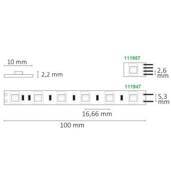 Preview: LED SIL830 Flexband, 24V DC, 14,4W, IP20, 3000K, 5m Rolle, 60 LED/m