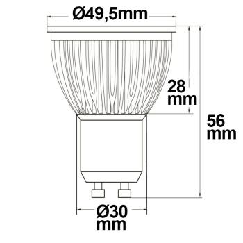 Preview: GU10 LED Strahler 6W Glas diffuse, 120°, neutralweiß