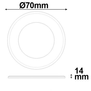 Preview: LED Slim Ein- und Unterbauleuchte MiniAMP, silber, 3W, 12V DC, IP52, warmweiß, dimmbar