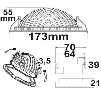 Preview: LED Downlight LUNA 18W, indirektes Licht, weiß, neutralweiß