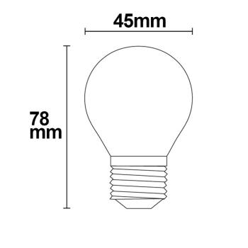 Preview: E27 LED Illu, 4W, klar, warmweiß, dimmbar